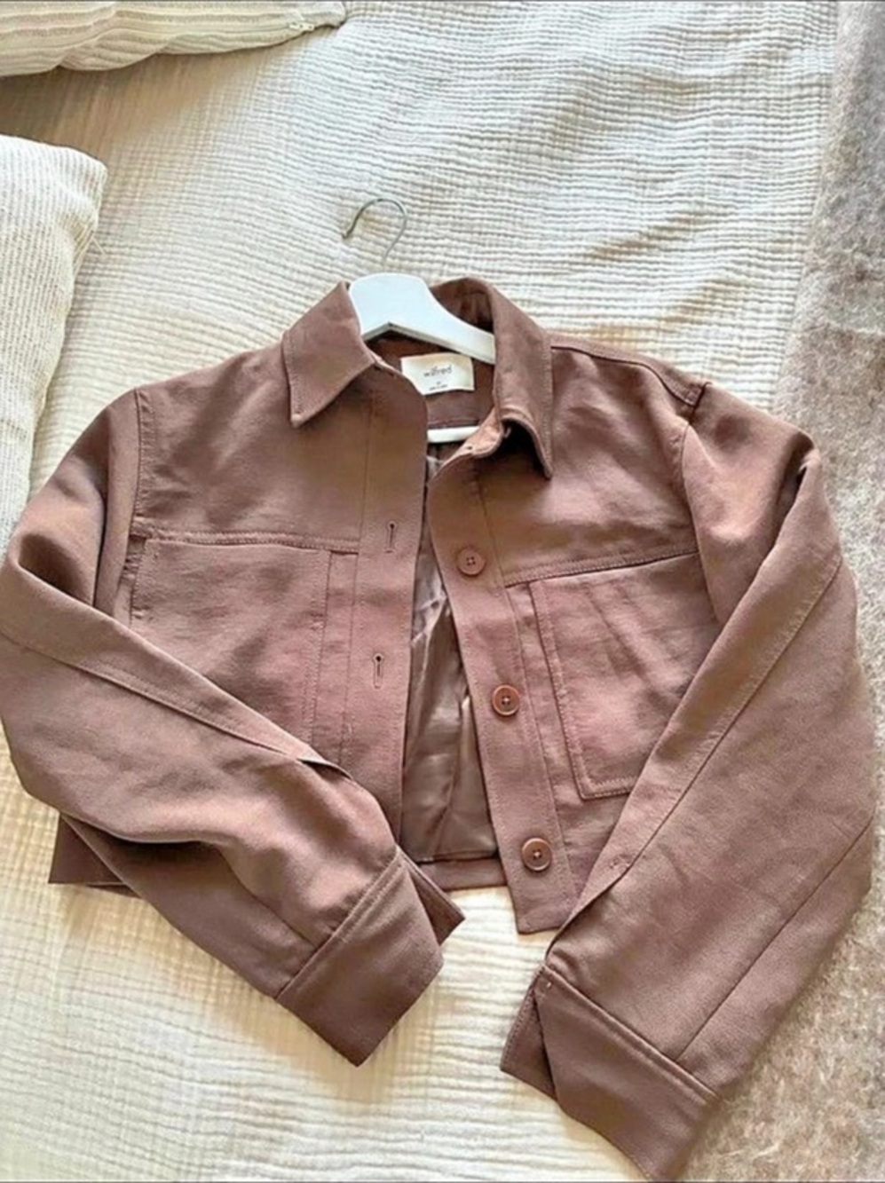 Wilfred Little Cropped Jacket Brown Utility Jacket